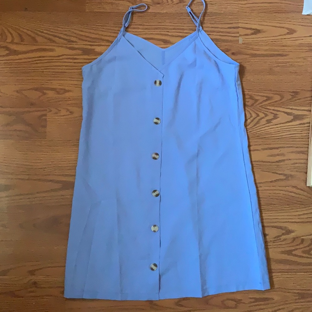 Light blue mini dress with adjustable straps